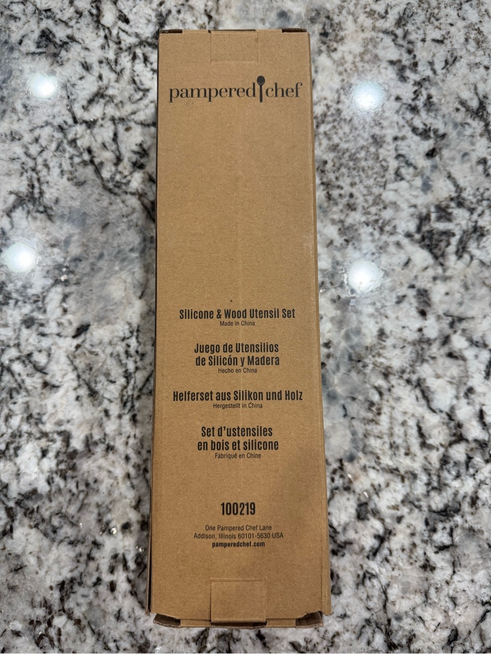 NIB - Pampered Chef RETIRED Silicone & Wood Utensil Set - Item # 100219 - Picture 2 of 2